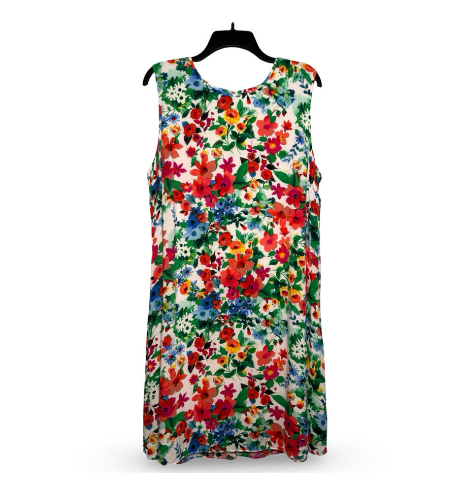 Calvin Klein Floral Sleeveless Shift Dress Womens 18W Multicolor Lined Knee eBay Poshmark Mercari